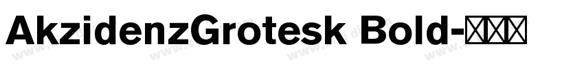 AkzidenzGrotesk Bold字体转换